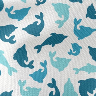 Dolphin Silhouette Blue Series Waterproof Canvas