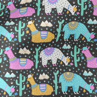 Brightly Colored Alpacas Waterproof Canvas