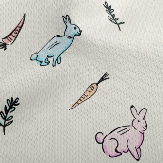 Colorful Gentle Rabbit Athletic Mesh Flat Back