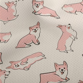 Naughty And Cute Corgi Athletic Mesh Flat Back