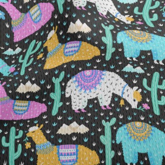 Brightly Colored Alpacas Athletic Mesh Flat Back