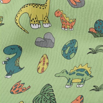 Colorful Cartoon Dinosaur Worl Terry