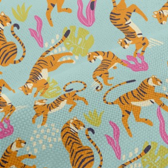 Abstract Tropical Tiger Performance Linen
