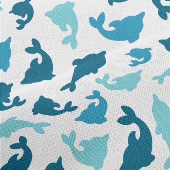Dolphin Silhouette Blue Series Performance Linen