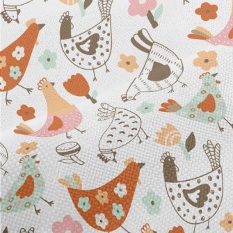 Various Colorful Hens Performance Linen