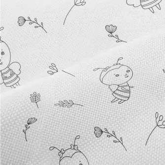 Simple Thin Strip Cartoon Bee Performance Linen