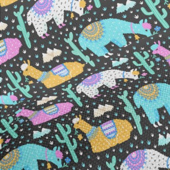 Brightly Colored Alpacas Performance Linen