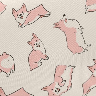 Naughty And Cute Corgi Twill