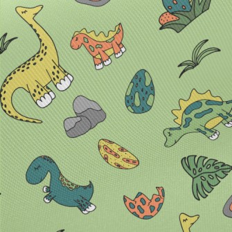 Colorful Cartoon Dinosaur Worl Twill