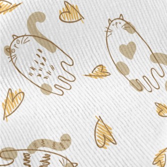 Hand Drawn Brush Cat Standard Corduroy