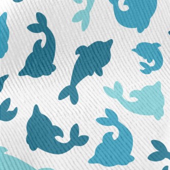Dolphin Silhouette Blue Series Standard Corduroy