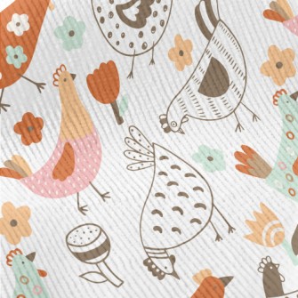 Various Colorful Hens Standard Corduroy