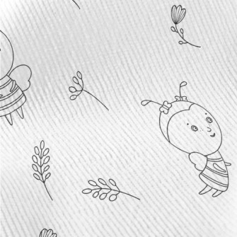 Simple Thin Strip Cartoon Bee Standard Corduroy