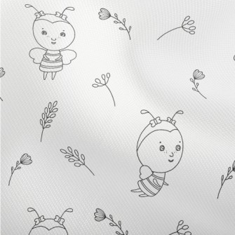 Simple Thin Strip Cartoon Bee Dobby