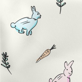 Colorful Gentle Rabbit Stretch Ponte