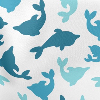 Dolphin Silhouette Blue Series Stretch Ponte