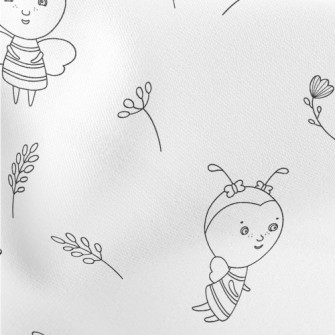 Simple Thin Strip Cartoon Bee Stretch Ponte