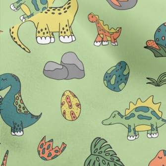 Colorful Cartoon Dinosaur Worl Micro Fleece