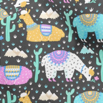 Brightly Colored Alpacas Micro Fleece