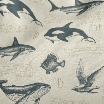 Hand-painted Marine Life Like  Minky