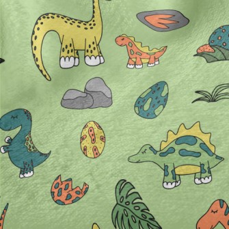 Colorful Cartoon Dinosaur Worl Minky