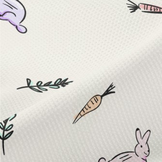 Colorful Gentle Rabbit Piqué