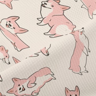 Naughty And Cute Corgi Piqué