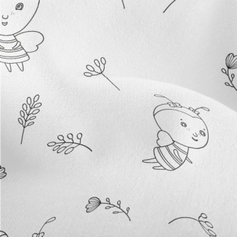 Simple Thin Strip Cartoon Bee Lightweight Performance Linen