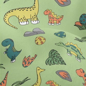 Colorful Cartoon Dinosaur Worl Lightweight Performance Linen