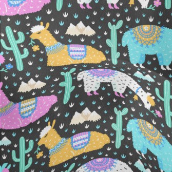 Brightly Colored Alpacas Lightweight Performance Linen