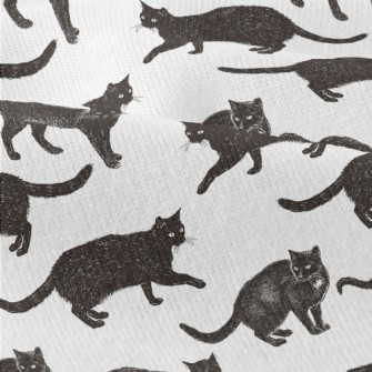 Realistic Hand Drawn Black Cat Modern Jersey