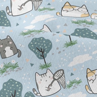 Cute Cat Goes For A Walk Modern Jersey