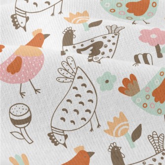 Various Colorful Hens Modern Jersey