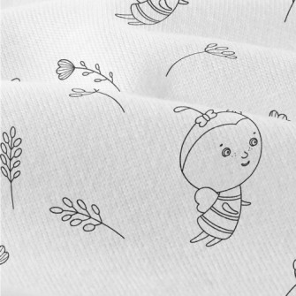 Simple Thin Strip Cartoon Bee Modern Jersey