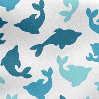 Dolphin Silhouette Blue Series Jersey Backed Fleece