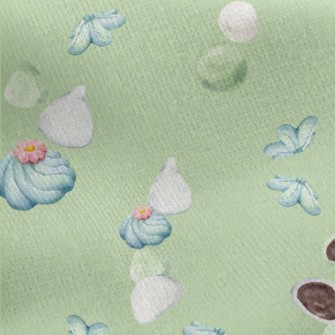 Watercolor Colored Japanese Mo Jersey Backed Fleece