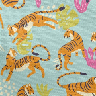 Abstract Tropical Tiger Pongee
