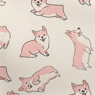 Naughty And Cute Corgi Pongee