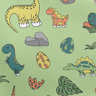 Colorful Cartoon Dinosaur Worl Pongee