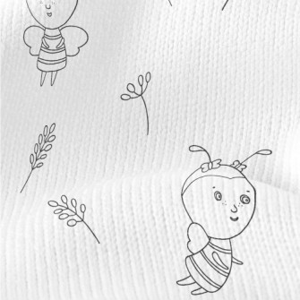 Simple Thin Strip Cartoon Bee Stretch Jersey