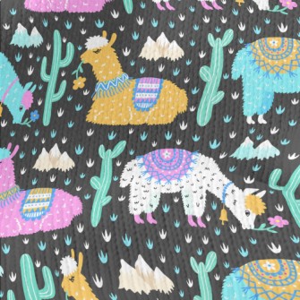 Brightly Colored Alpacas Stretch Jersey