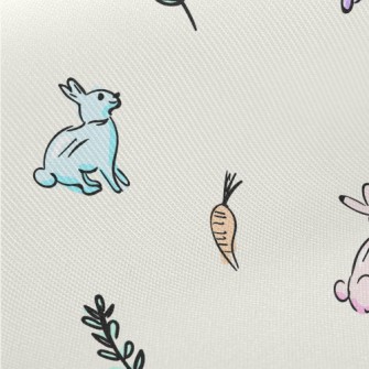 Colorful Gentle Rabbit Midweight Cotton Poplin