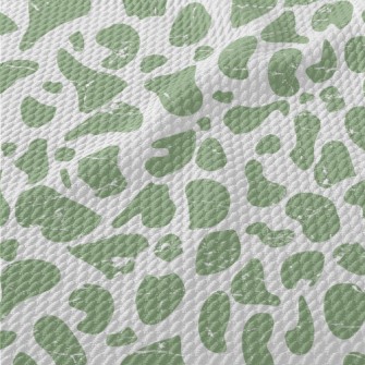 Green Mottled Animal Print Birdseye Piqué