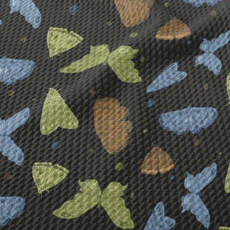 Colorful Moths Birdseye Piqué