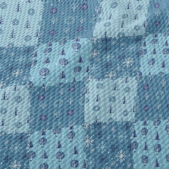 Christmas Tree With Snowflakes Birdseye Piqué