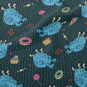 Space Alien With Candy Birdseye Piqué