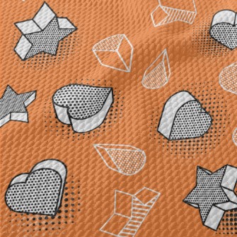 3D Block Pattern Birdseye Piqué