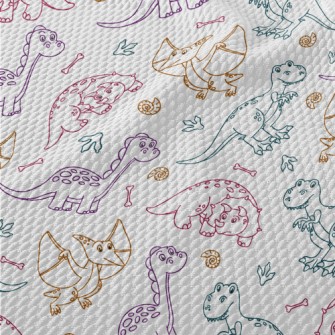 Color Line Dinosaur Birdseye Piqué