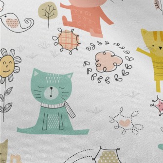 Colorful Playing Cats Chiffon