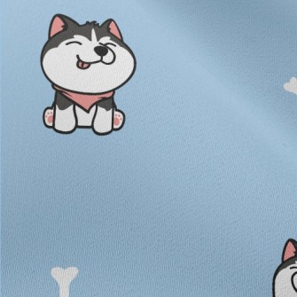 Cute Husky Sticking Out Tongue Chiffon